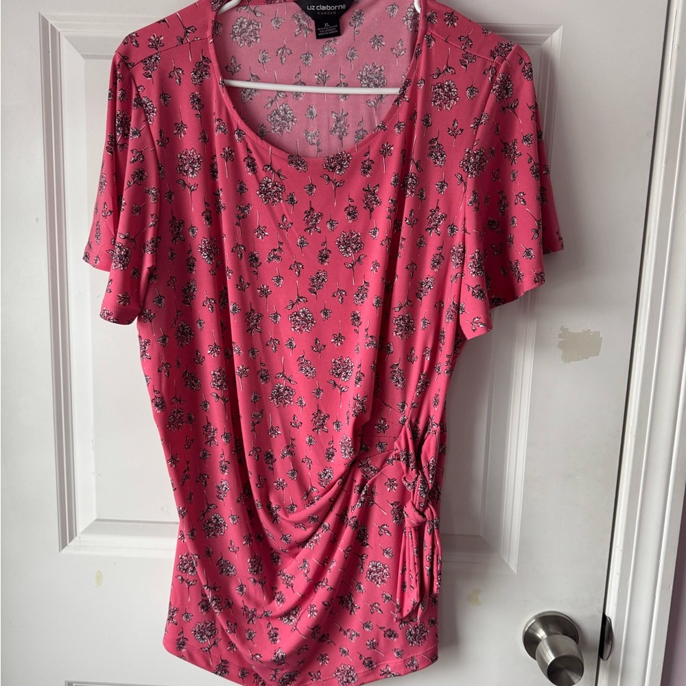 Liz Claiborne Pink Floral Blouse